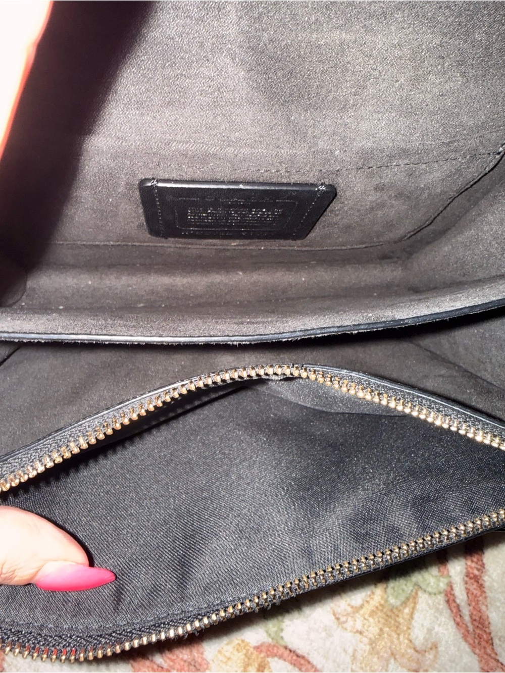 Coach Black Leather and Signature Canvas Chain Crossbody with Gold Hardware - Picture 15 of 16